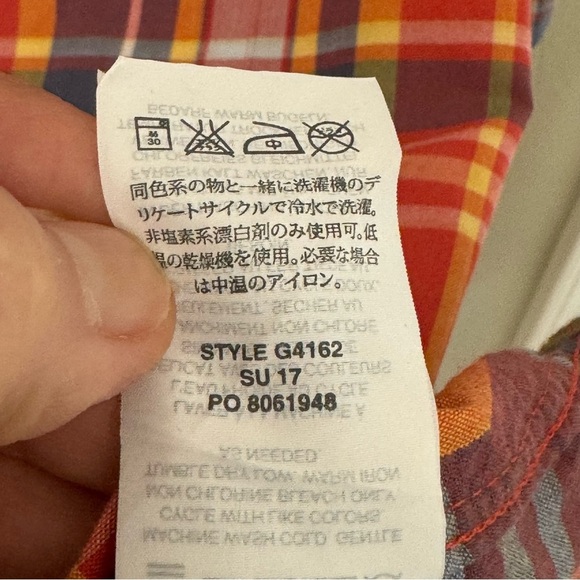 CREWCUTS 100% Cotton Red Plaid Short Sleeve Button Up Shirt Size 14 - Picture 11 of 11